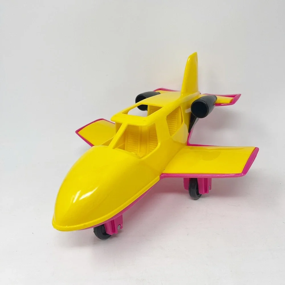 American Plastic‎ Toys Sea Plane Airplane Toy Vintage Bath Elf Made In USA Pink